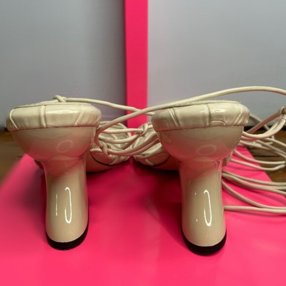 Circus NY By Sam Edelman Blanche Lace Up Sculpted Heel Sandals size 8.5 - Picture 5 of 6